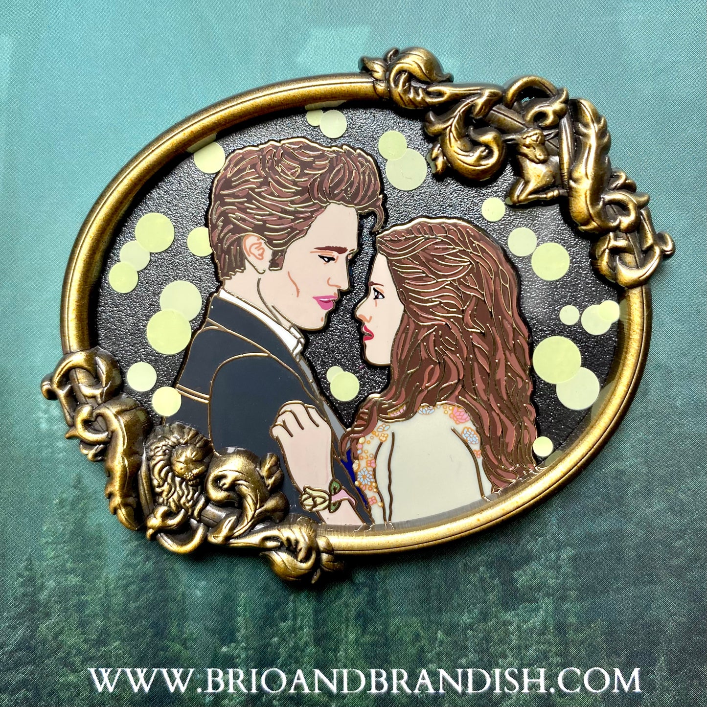 The Lion and Lamb LARGE Enamel Pin