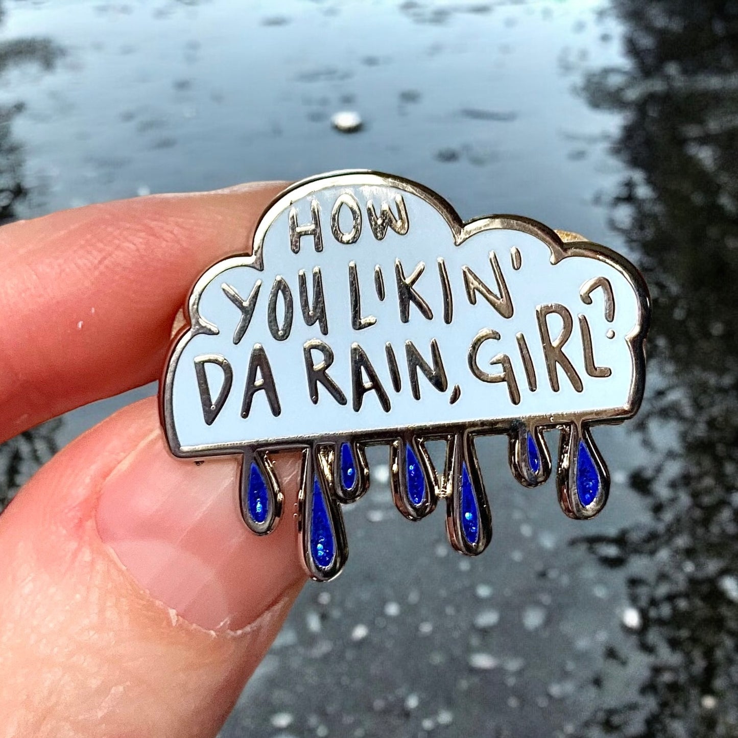 Rainy Girl Enamel Pin