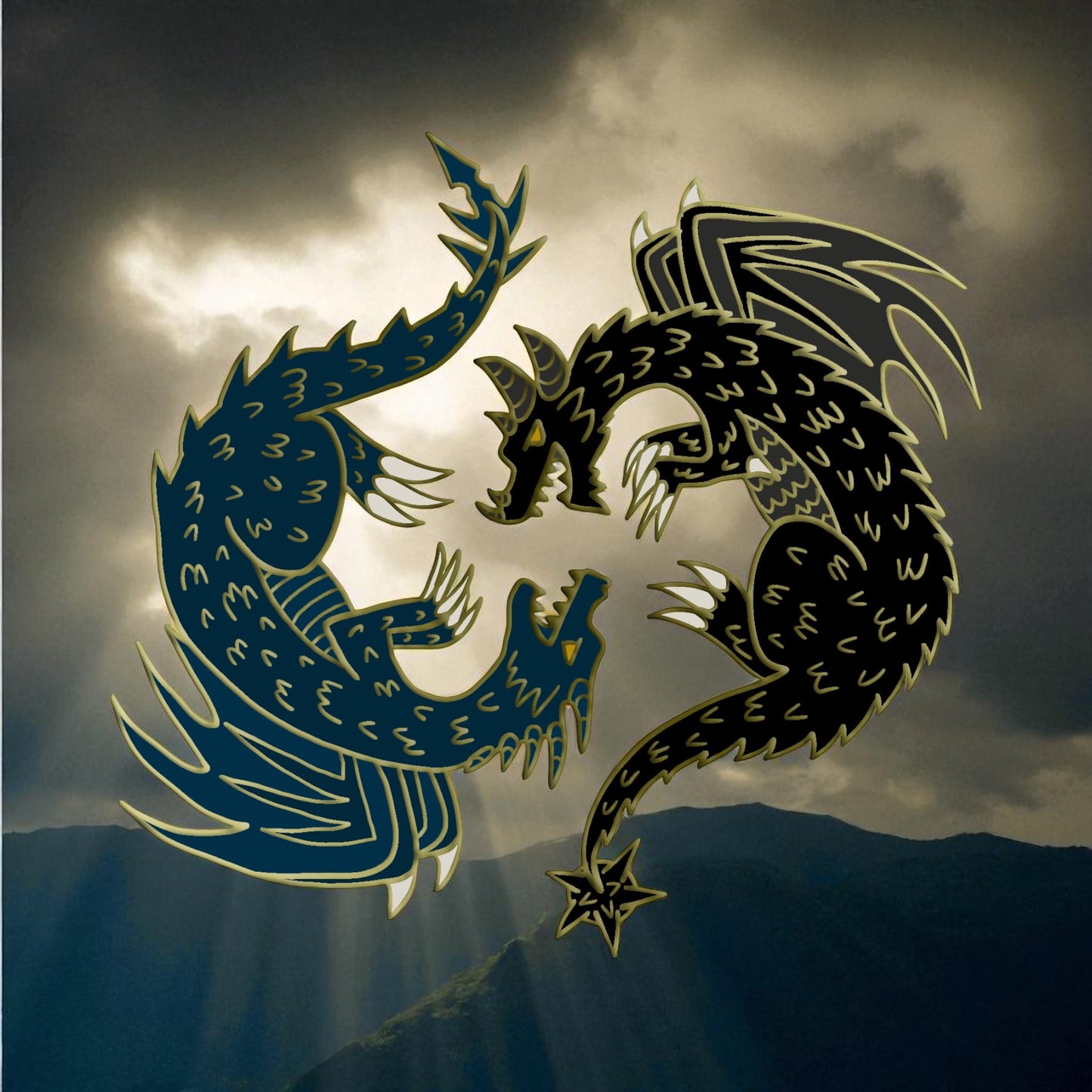 PREORDER Tairn and Sgaeyl 2-Pin Set