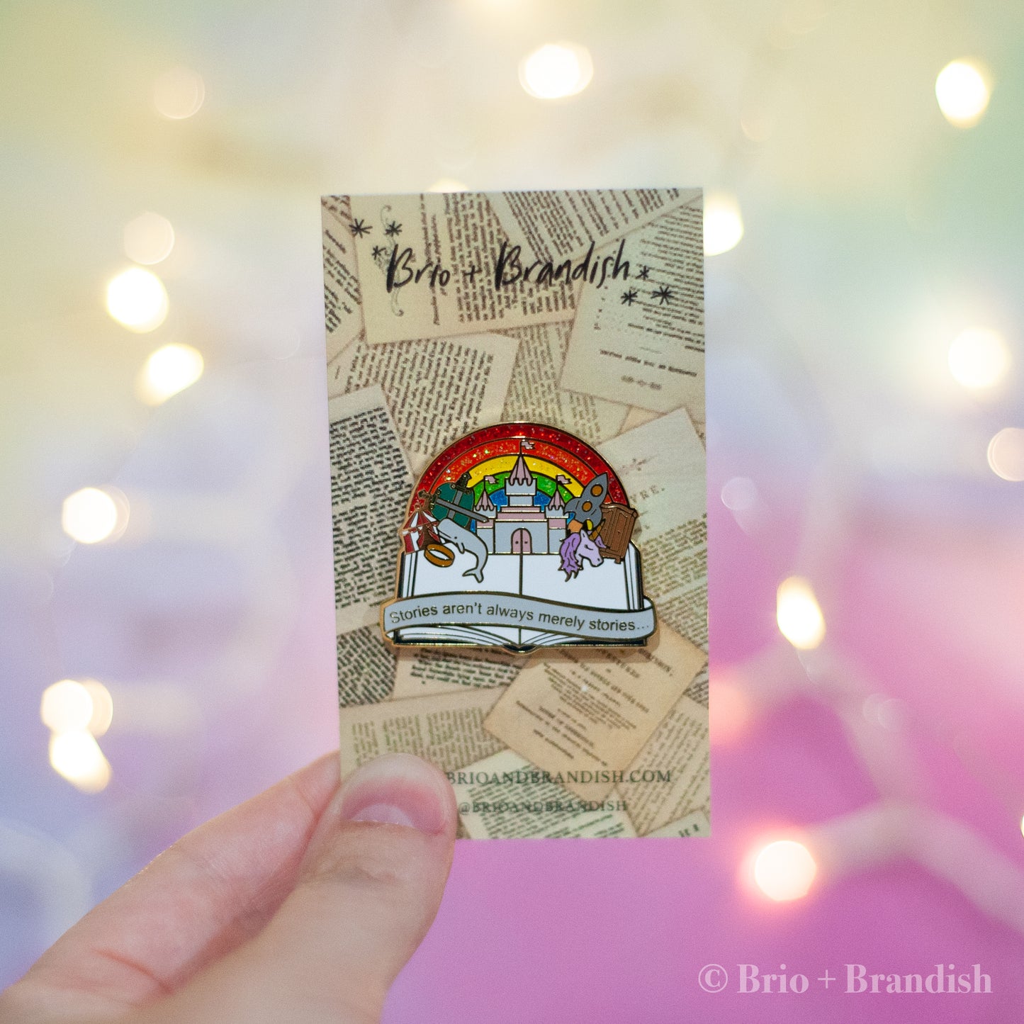 Stories Aren't Always Merely Stories Enamel Pin
