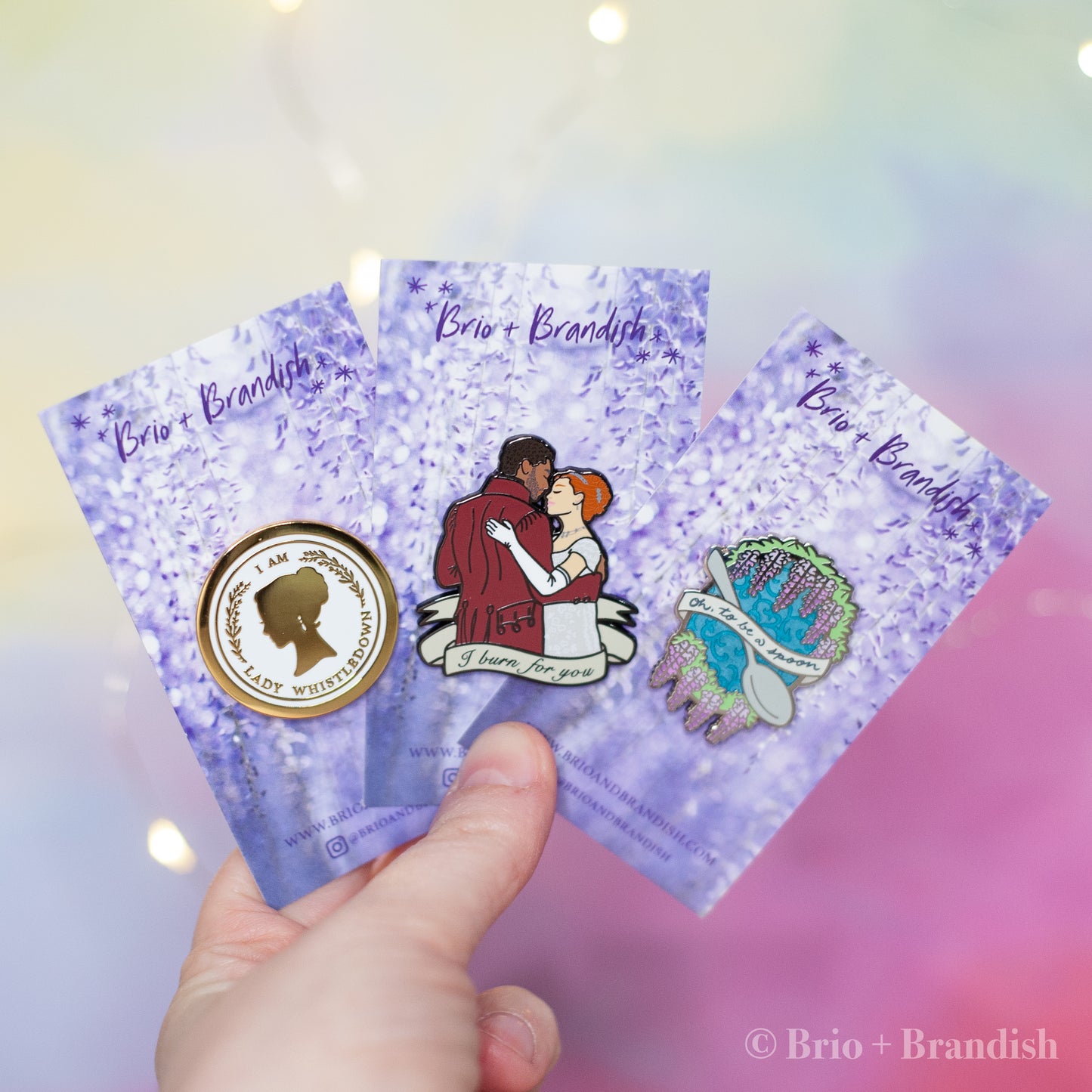 Lady Whistledown Enamel Pin