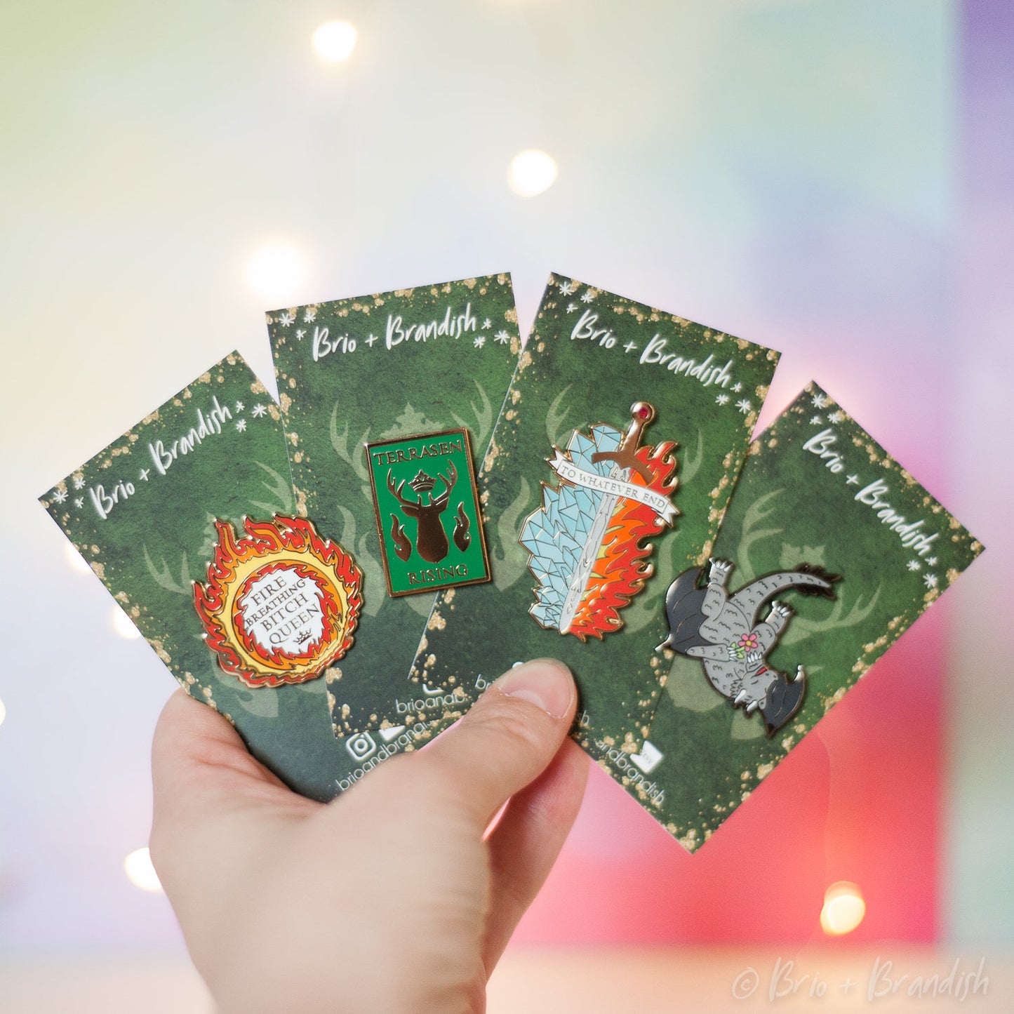 Fire Queen Enamel Pin - GLITTER VARIANT