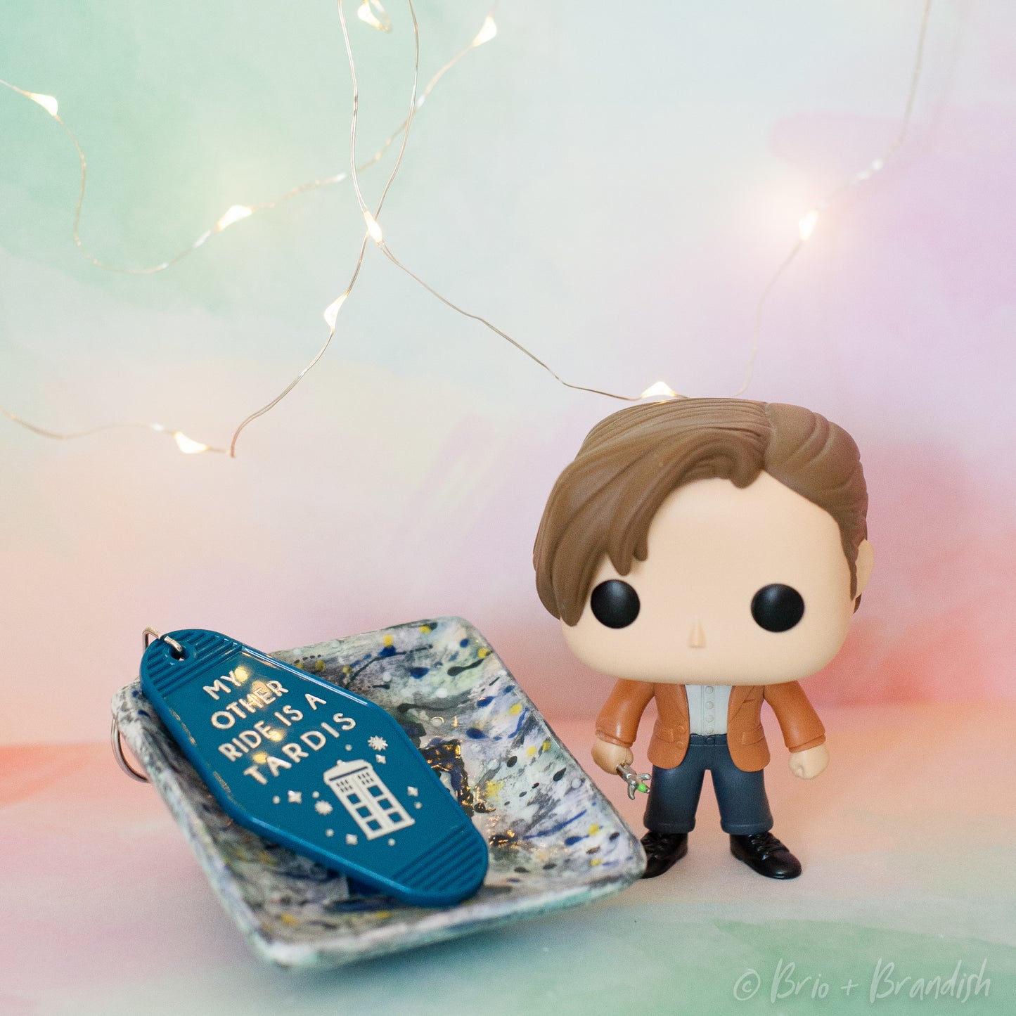 Blue Box Motel Keychain