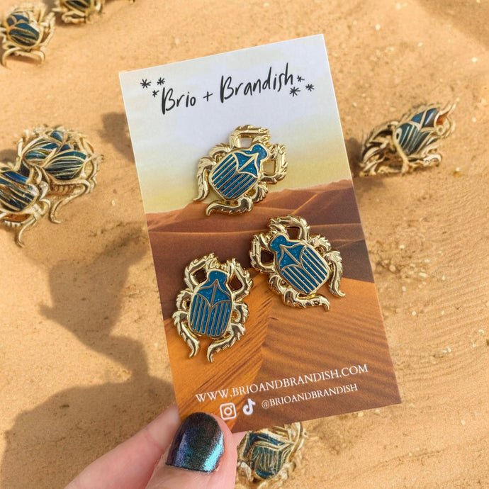 Glitter Scarabs Pin Set