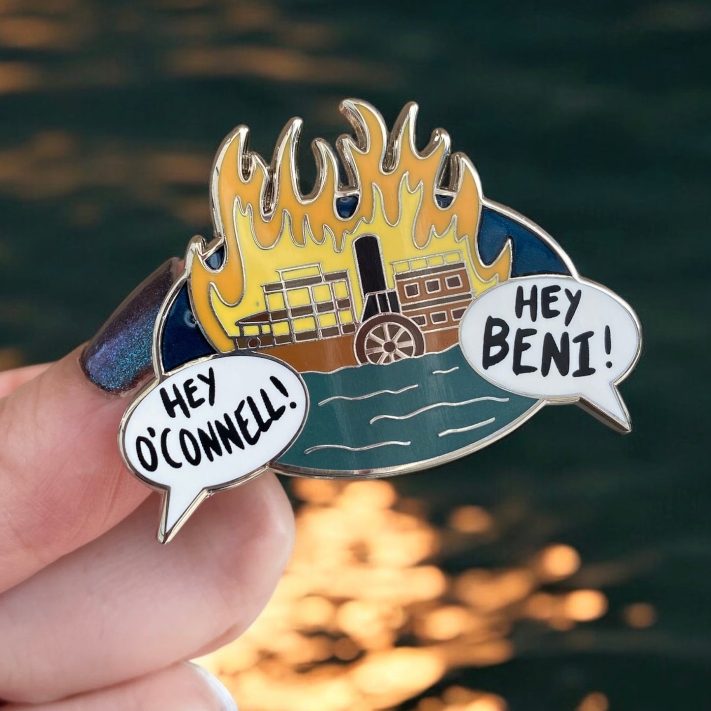 Wrong Side of the River Enamel Pin