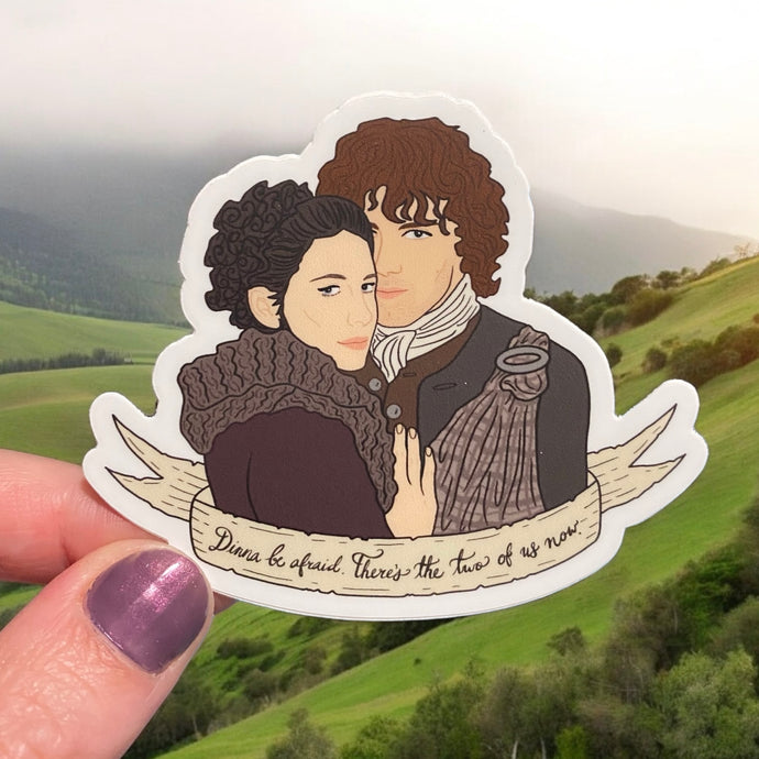 Jamie and Claire - Two of Us Now Vinyl Sticker