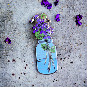 Xaden's Jar of Violets Enamel Pin