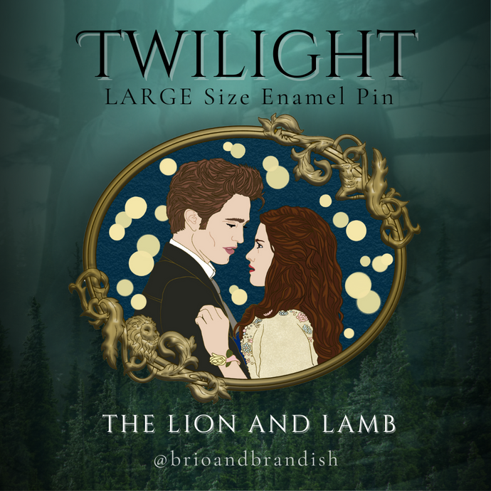 PREORDER: The Lion and Lamb LARGE Enamel Pin