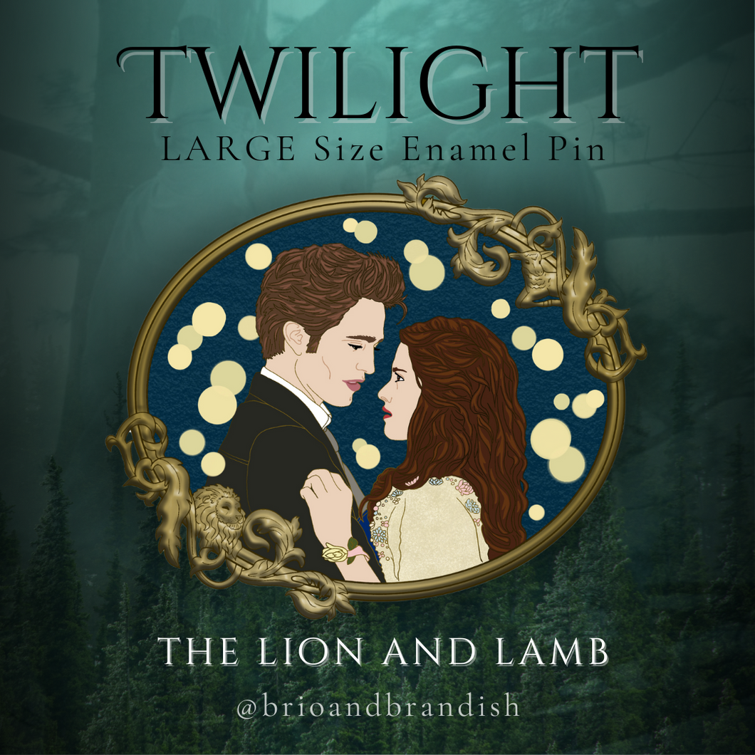 PREORDER: The Lion and Lamb LARGE Enamel Pin