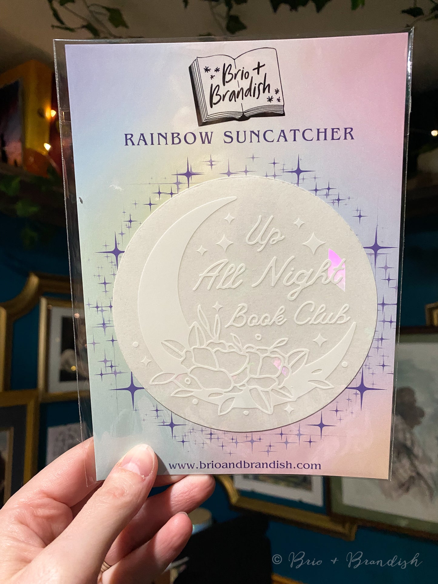 Up All Night Book Club Rainbow Suncatcher