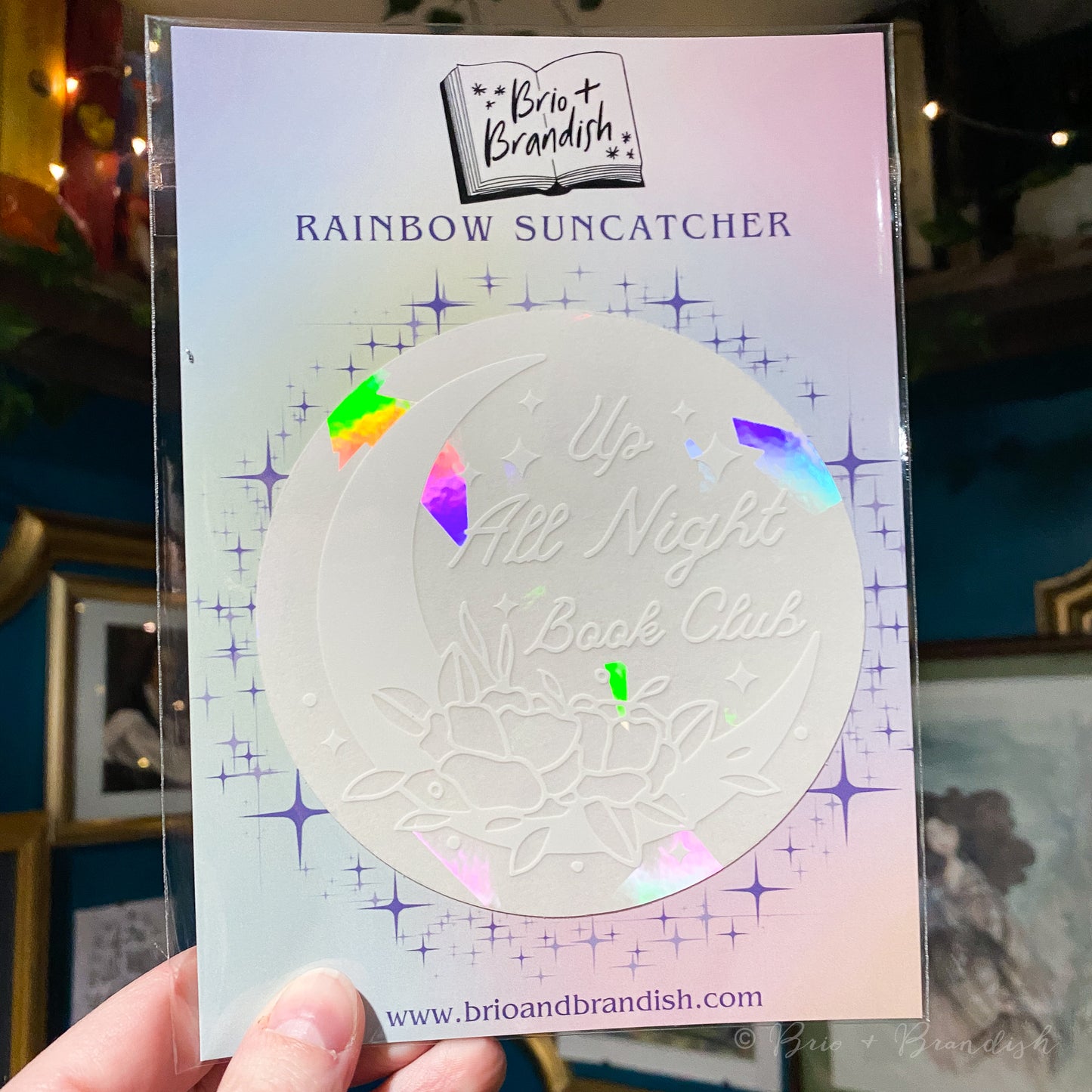 Up All Night Book Club Rainbow Suncatcher