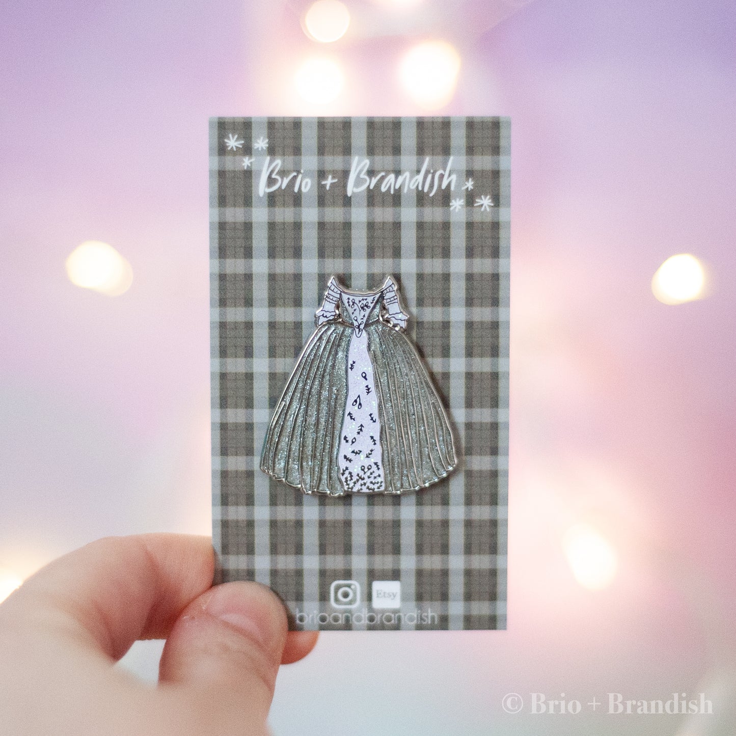 Claire's Wedding Dress Enamel Pin