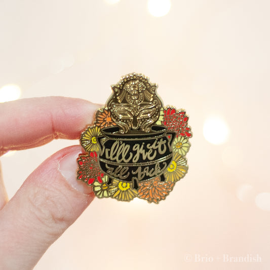 Dread Trove Cauldron Enamel Pin