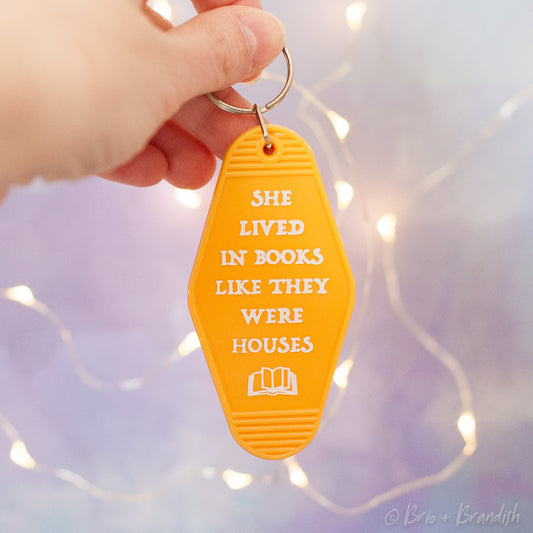 Bookish Girl Motel Keychain