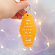 Load image into Gallery viewer, Bookish Girl Motel Keychain