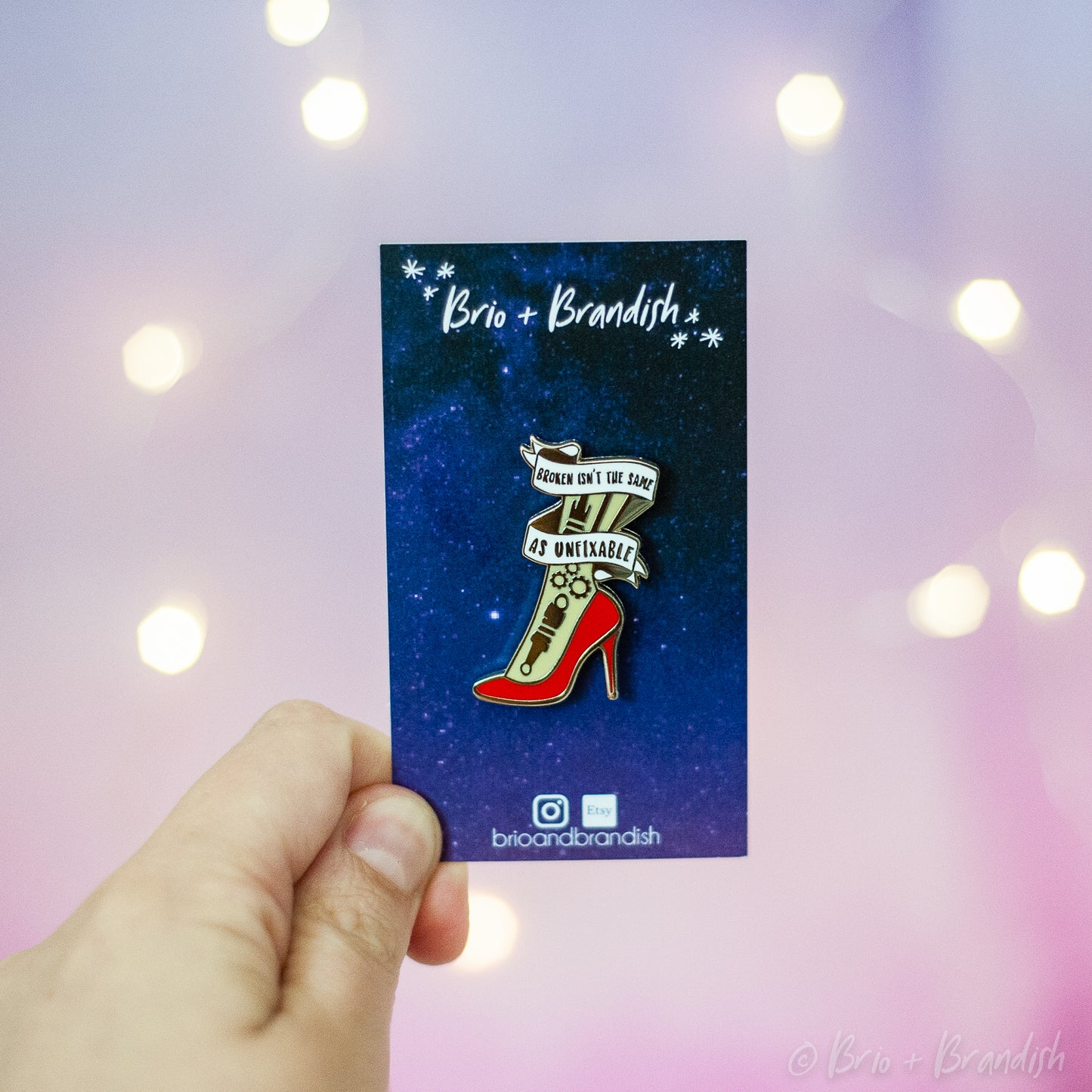 Cinder Enamel Pin