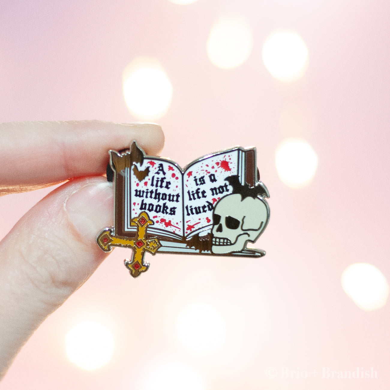 Bookish Vampire Pin