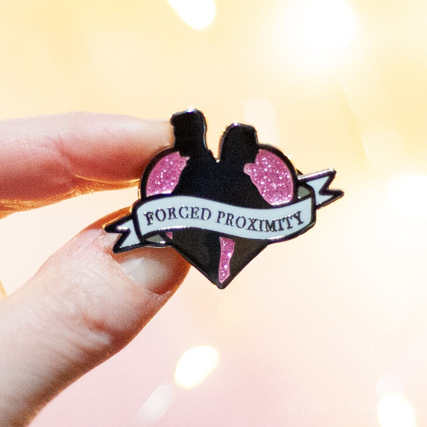 Forced Proximity Trope Enamel Pin