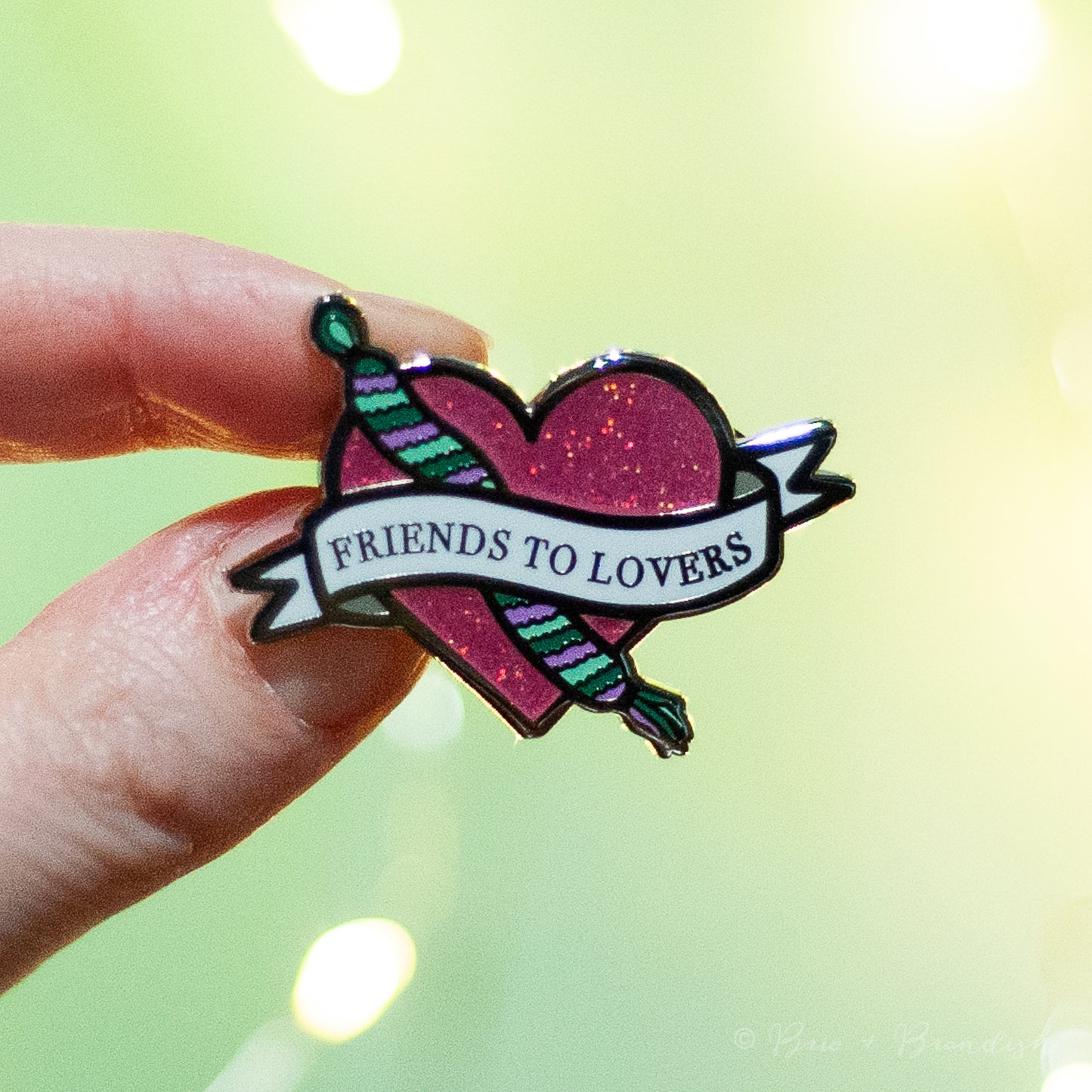 Friends to Lovers Trope Enamel Pin