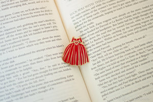 Claire's Red Dress Enamel Pin