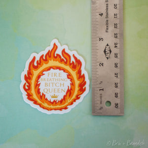 Fire Queen Waterproof Vinyl Sticker