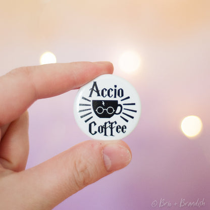 Set of 3 Nerdy Coffee Pinback Buttons