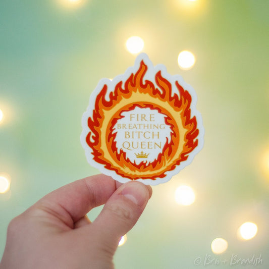 Fire Queen Waterproof Vinyl Sticker