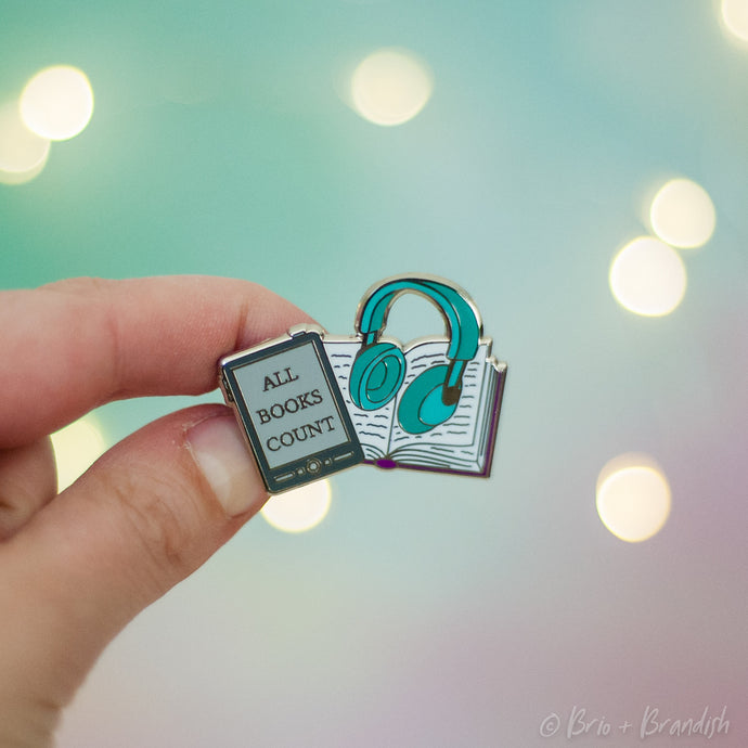 All Books Count Enamel Pin