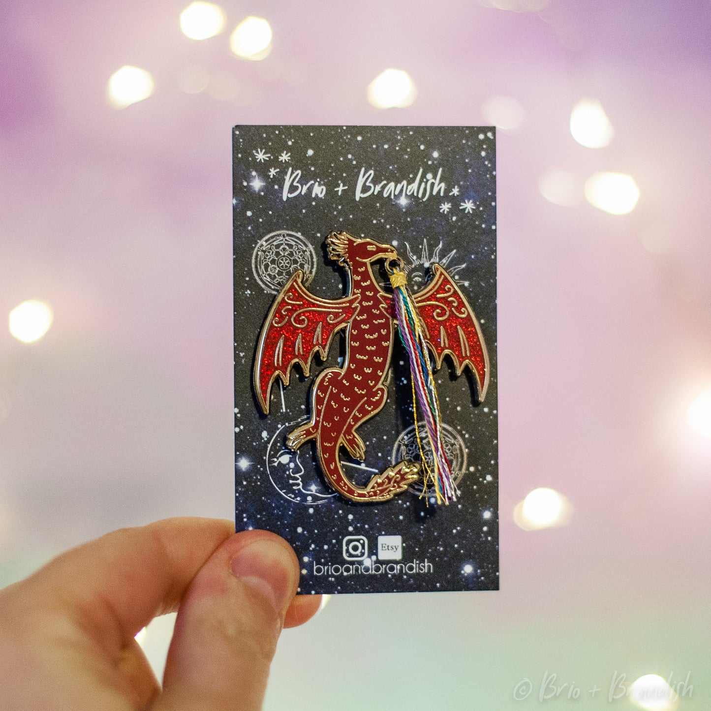 Firedrake and Weaver's Cords Enamel Pin