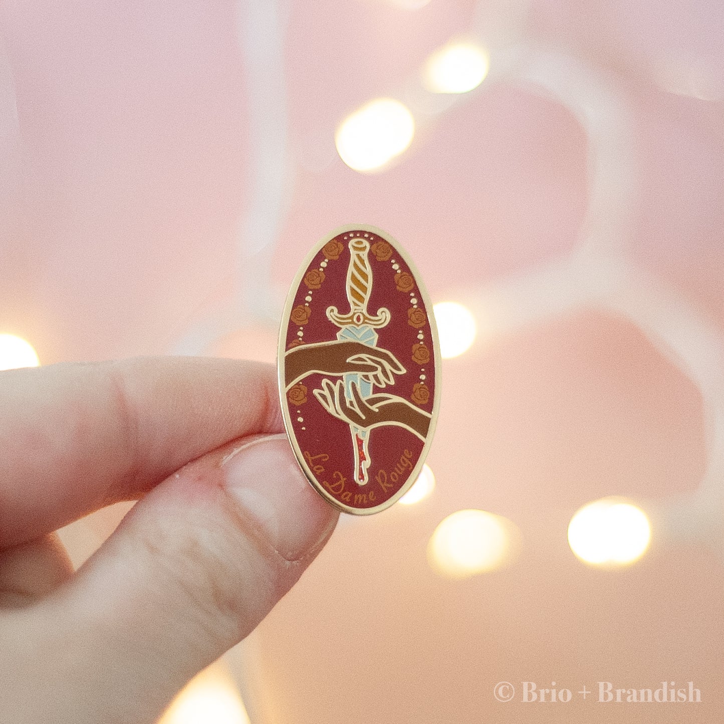 La Dame Rouge Enamel Pin