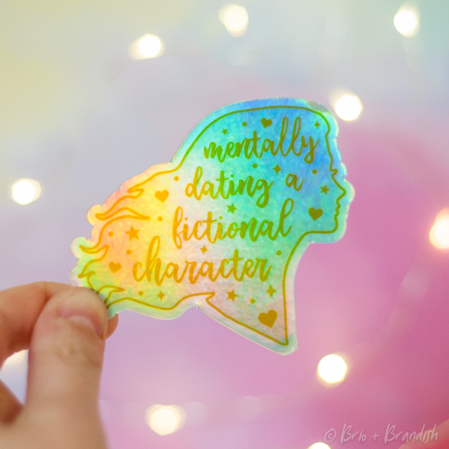 Mentally Dating Holographic Vinyl Sticker