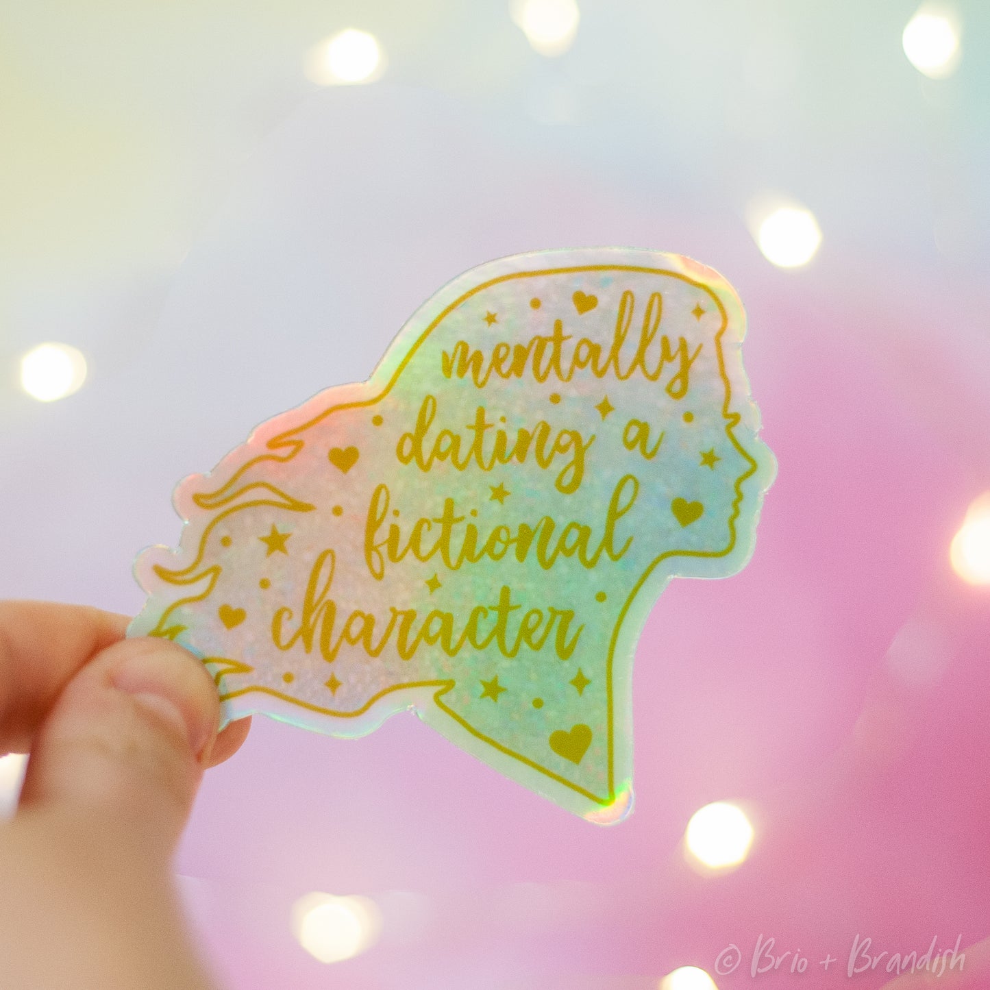 Mentally Dating Holographic Vinyl Sticker