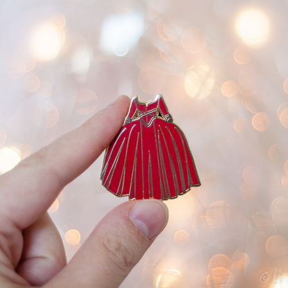 Claire's Red Dress Enamel Pin