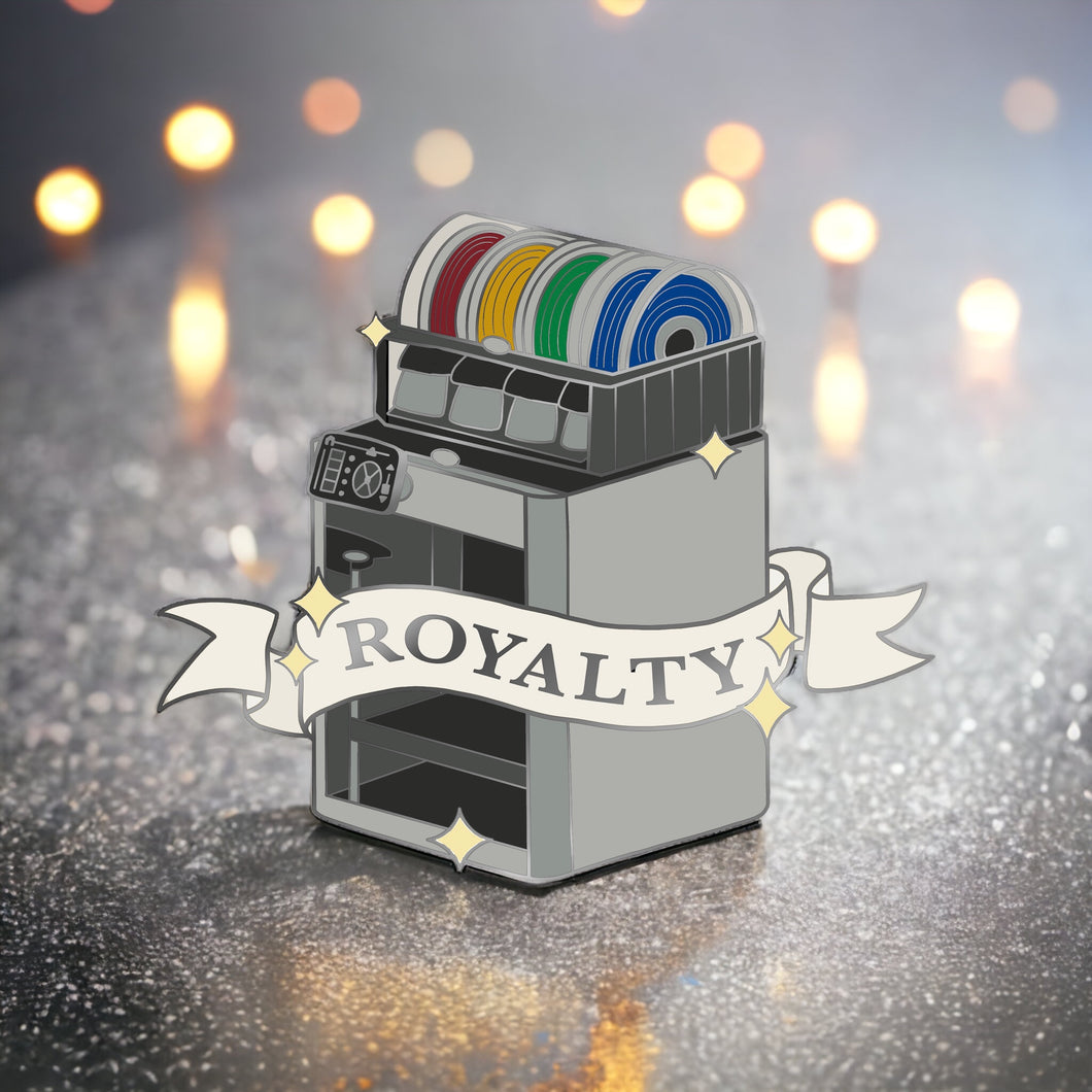 Royalty and Peasant 3D printer Pins and Stickers