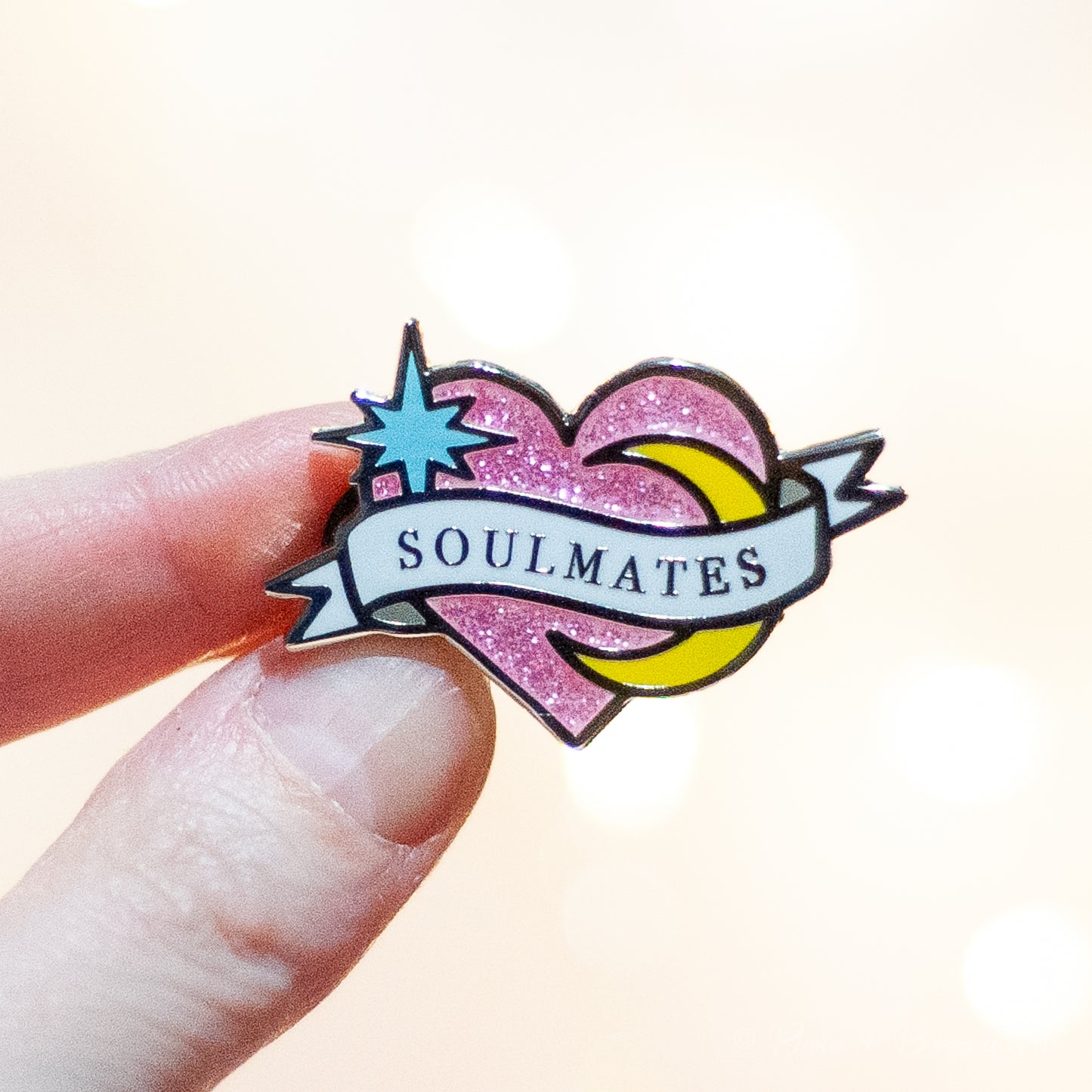 Soulmates Trope Enamel Pin