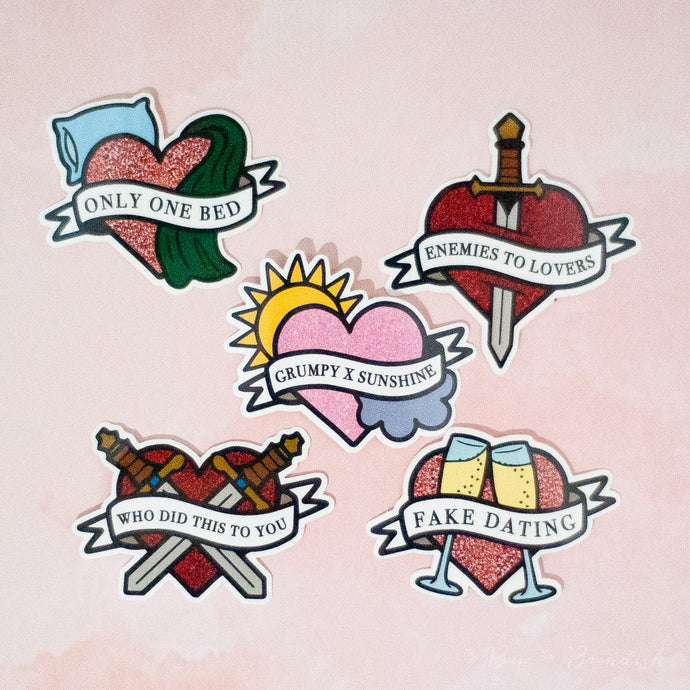Bookish Trope Stickers