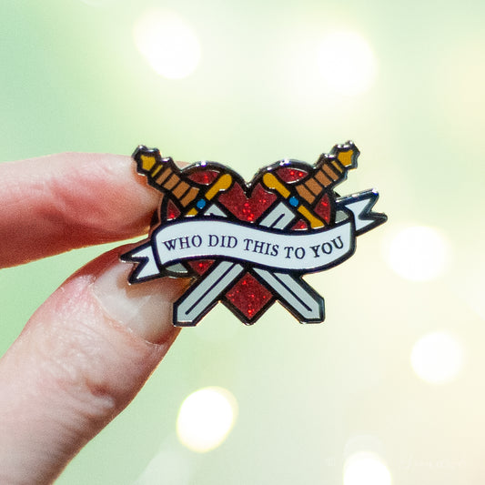 Who Did This To You Trope Enamel Pin