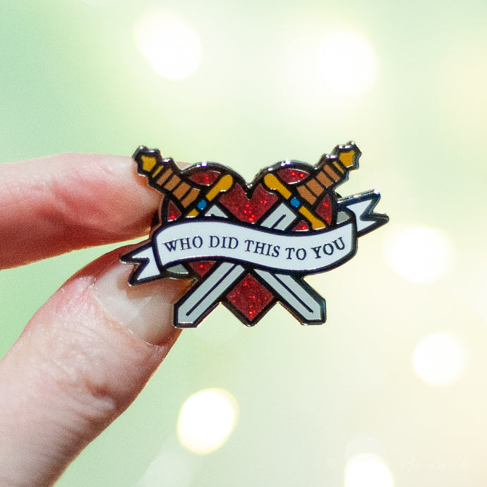 Who Did This To You Trope Enamel Pin